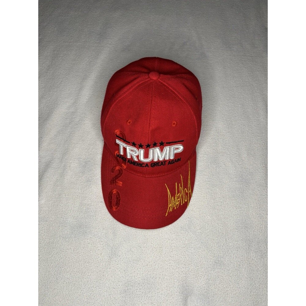 Trump MAGA Snapback Hat Red 2020 Make America Great‎ Again USA Flag Embroidered